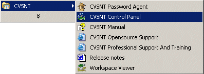 CVSNT control panel