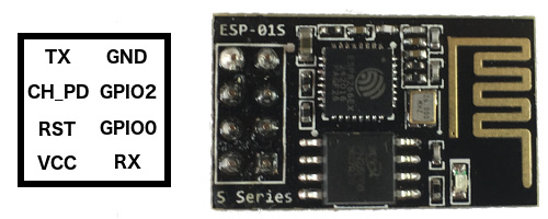 ESP-01S pin layout