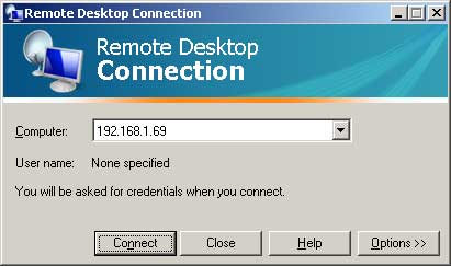 Connect to the Raspberry Pi using Remote Desktop Connection