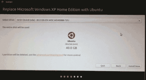 Ubuntu install: Select drive