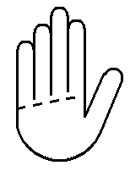 EN 13402 hand pictogram