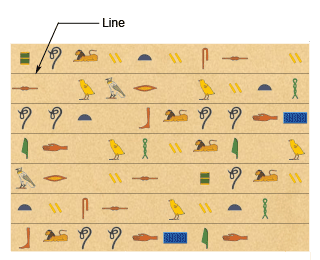 Hieroglyph lines