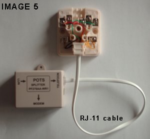 RJ 11 cable.