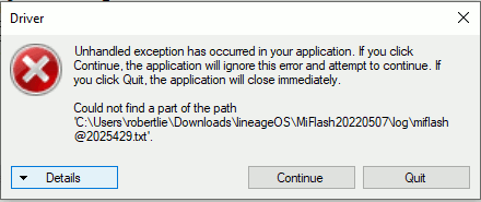Missing log directory