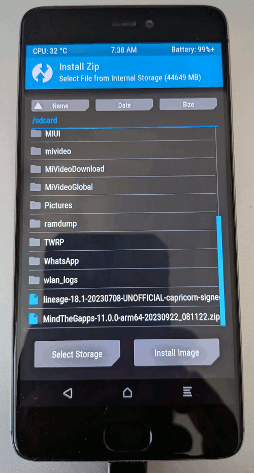 TWRP install zip