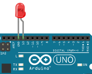 Led connected to pin 13