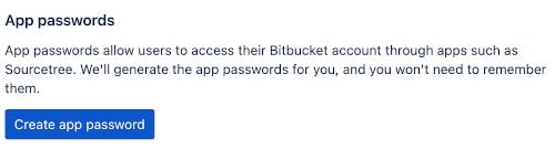 Bitbucket app password