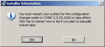 CVSNT restart system.