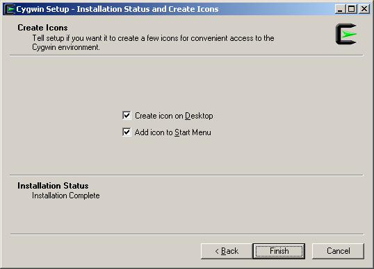 Cygwin Finish