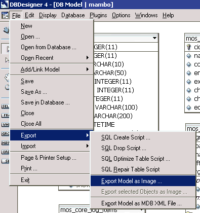 Export model as image