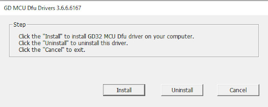 Install GD32DfuDriver