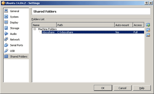 Shared folder overview