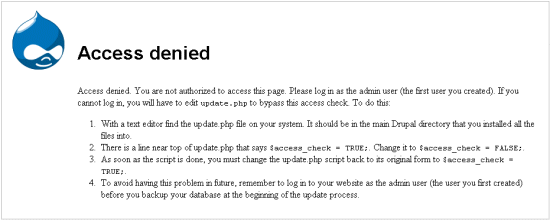 Drupal access denied
