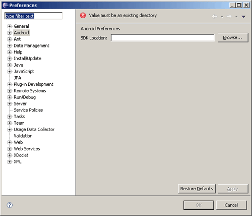 Eclipse preferences