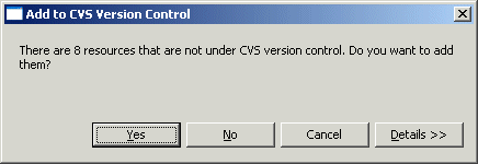 Add to CVS control details