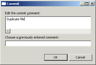 Enter commit comment