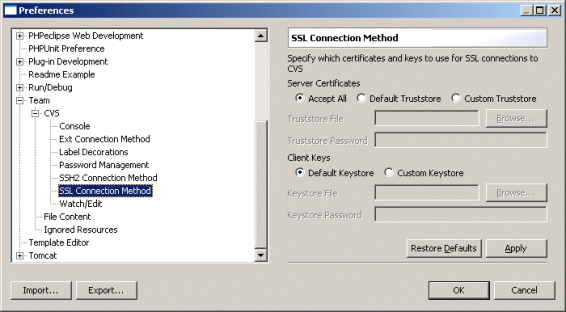 SSL connectio method