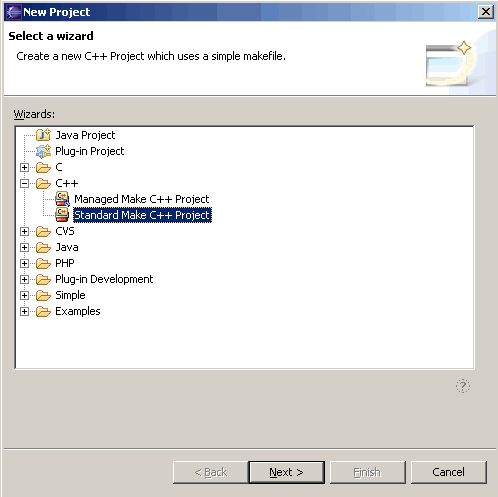 Create Standard make C/C++ Project