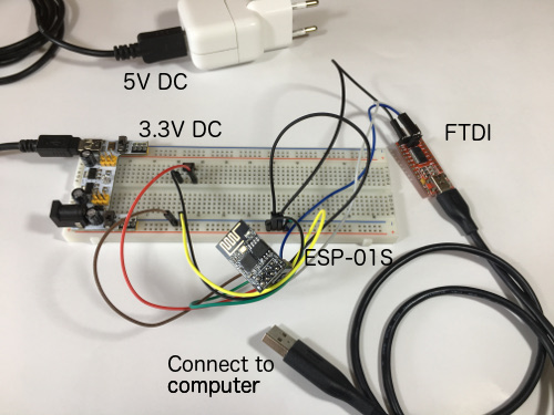 ESP01S FTDI setup