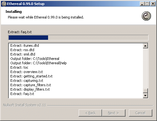 Ethereal installation