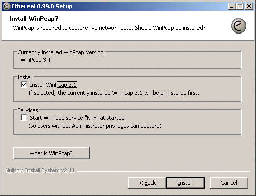 Ethereal WinPcap
