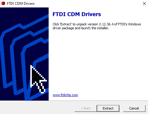 Install FTDI driver 1