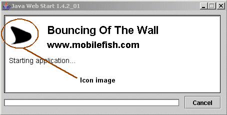 Java Web Start loading screen.