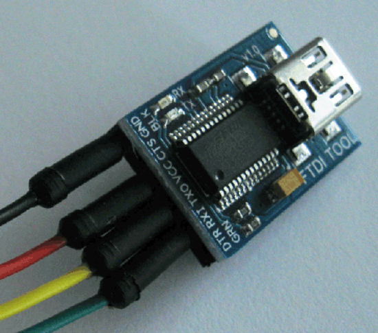 Method 1: Connect FTDI tool to NFC shield, more FTDI details