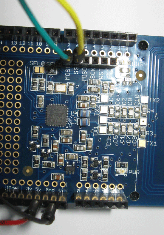 Method 1: Connect FTDI tool to NFC shield, more MOSI and Power details