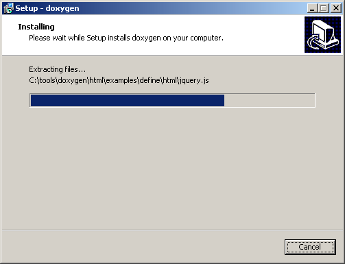 Doxygen is installing