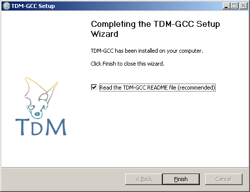 Finish the TDM-GCC setup