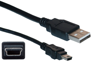 USB Cable with 5-Pin Mini-B Plug