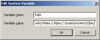 Windows edit system variable PATH