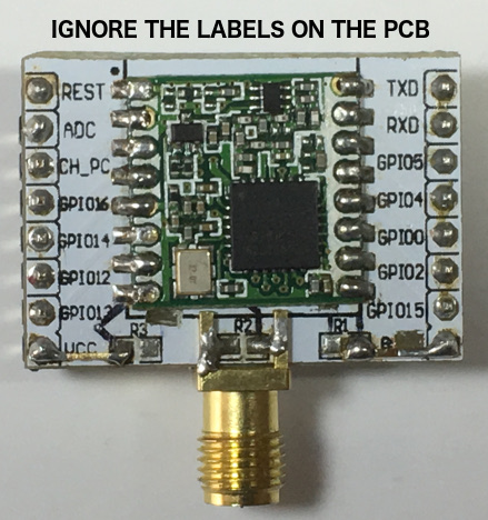LoRa module with RP SMA female edge connector