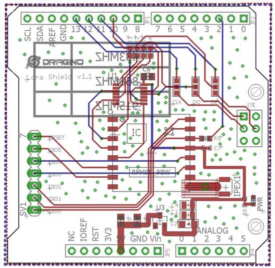 Dragino LoRa Shield board design