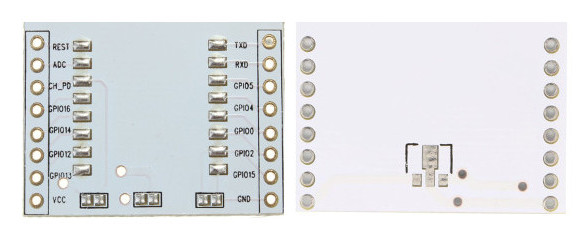 ESP 8266 module adapter cut and without resistors