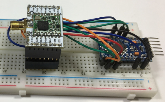 Arduino Pro Mini and LoRa module wiring 2