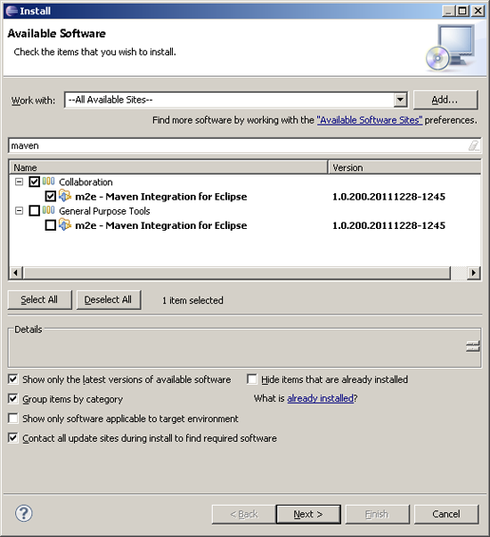 Eclipse: Install software