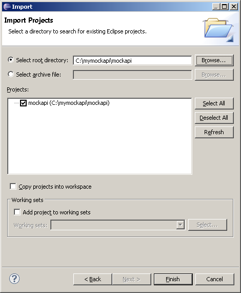 Select root directory