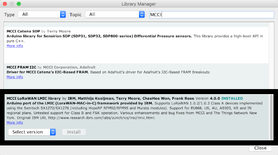 MCCI LoRaWAN LMIC Library