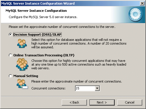 MySQL 5.0 connections