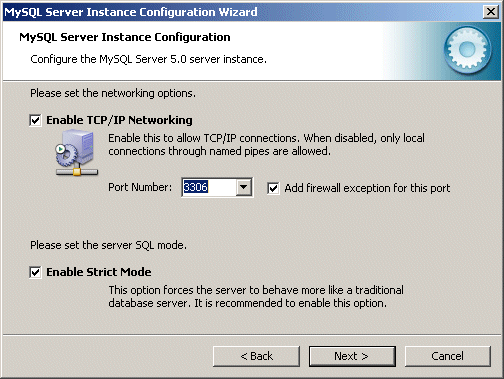 MySQL 5.0 networking options