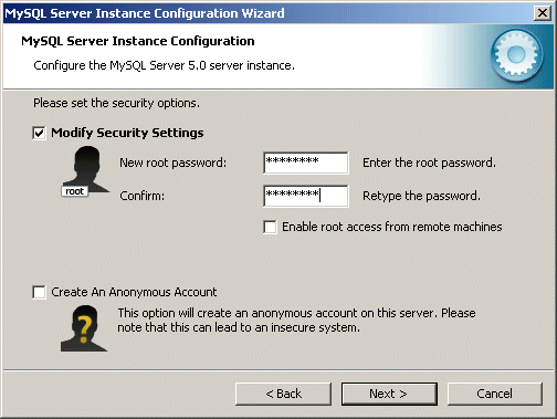 MySQL 5.0 security