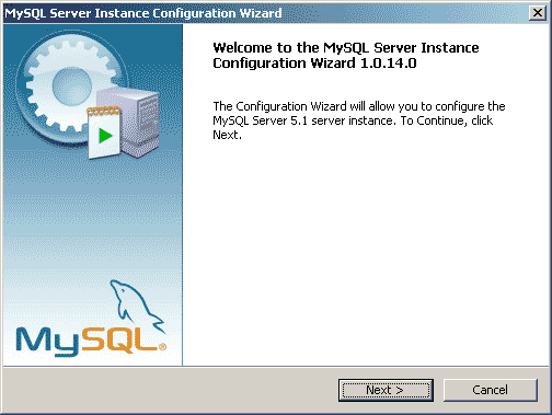 MySQL 5.1 configuration wizard