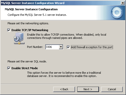 MySQL 5.1 networking options