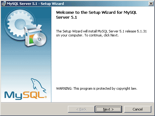 MySQL 5.1 setup
