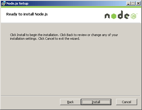 Node.js installation step 5