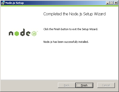 Node.js installation step 7