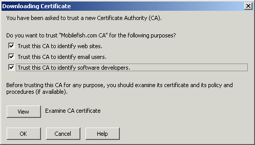 Trust CA certificate.