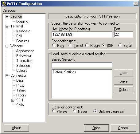 Enter the Raspberry Pi IP address